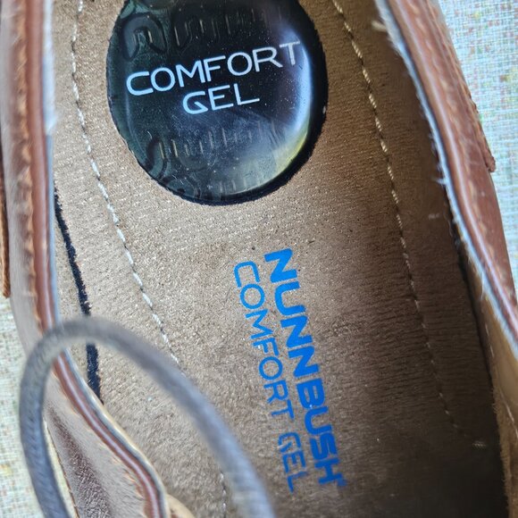 Nunn Bush Men Shoes Sherwood Comfort GEL Oxfords Dress Brown Shoe 9M - Picture 12 of 13